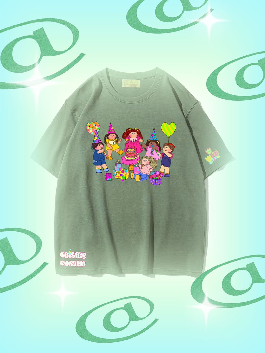 Cabbage Garden Family Cuties Party Green Tee