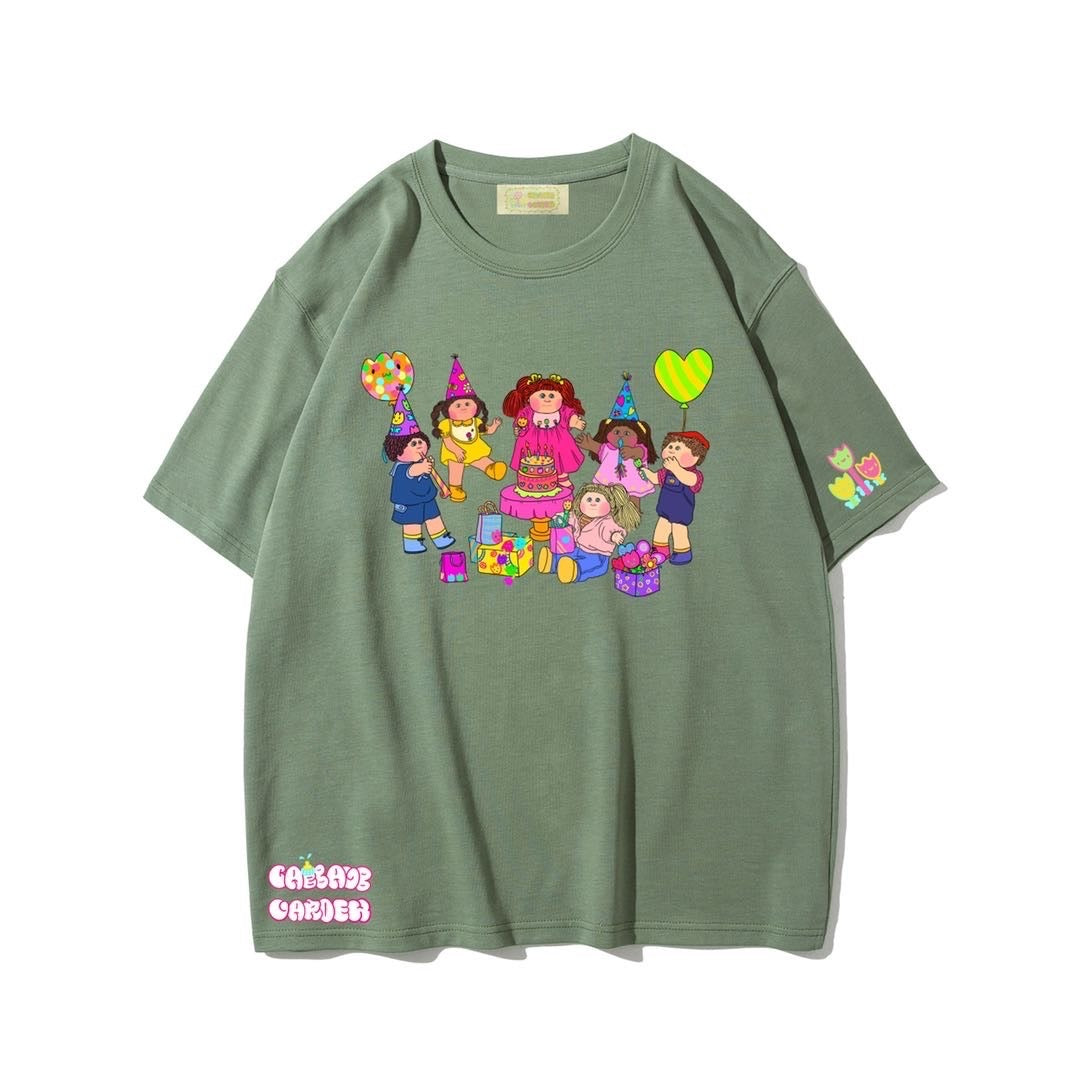 Cabbage Garden Family Cuties Party Green Tee